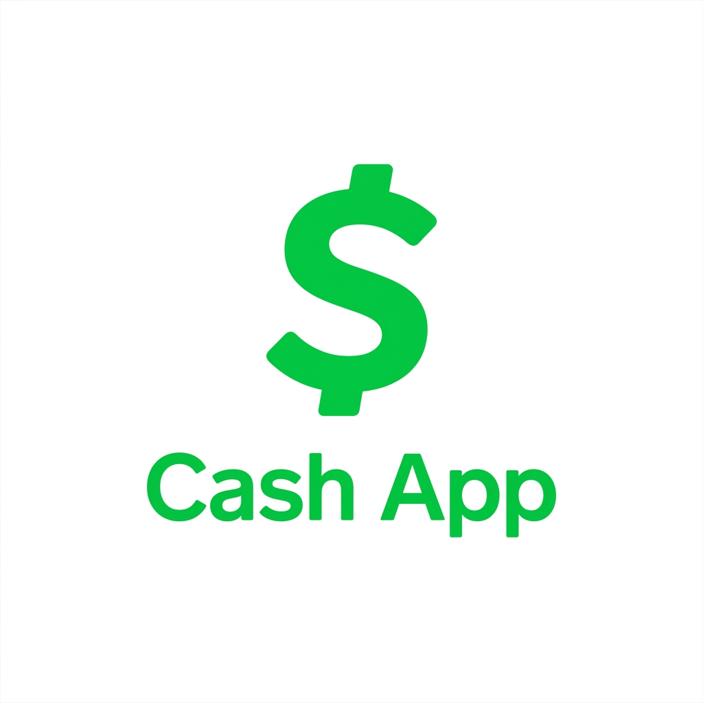 Green dollar sign with text 'Cash App' below